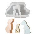 thumbnail image 1 of Wmool Easter Silicone Molds DIY Dropper Resin Gypsum Rabbits Candle Ornament Mold', 1 of 8