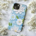 thumbnail image 6 of Blue Floral Phone Case for iPhone 16 15 14 13 12 11 Pro Max – Dual Layer Shockproof Cute Daisy Flower Design Cover, 6 of 6