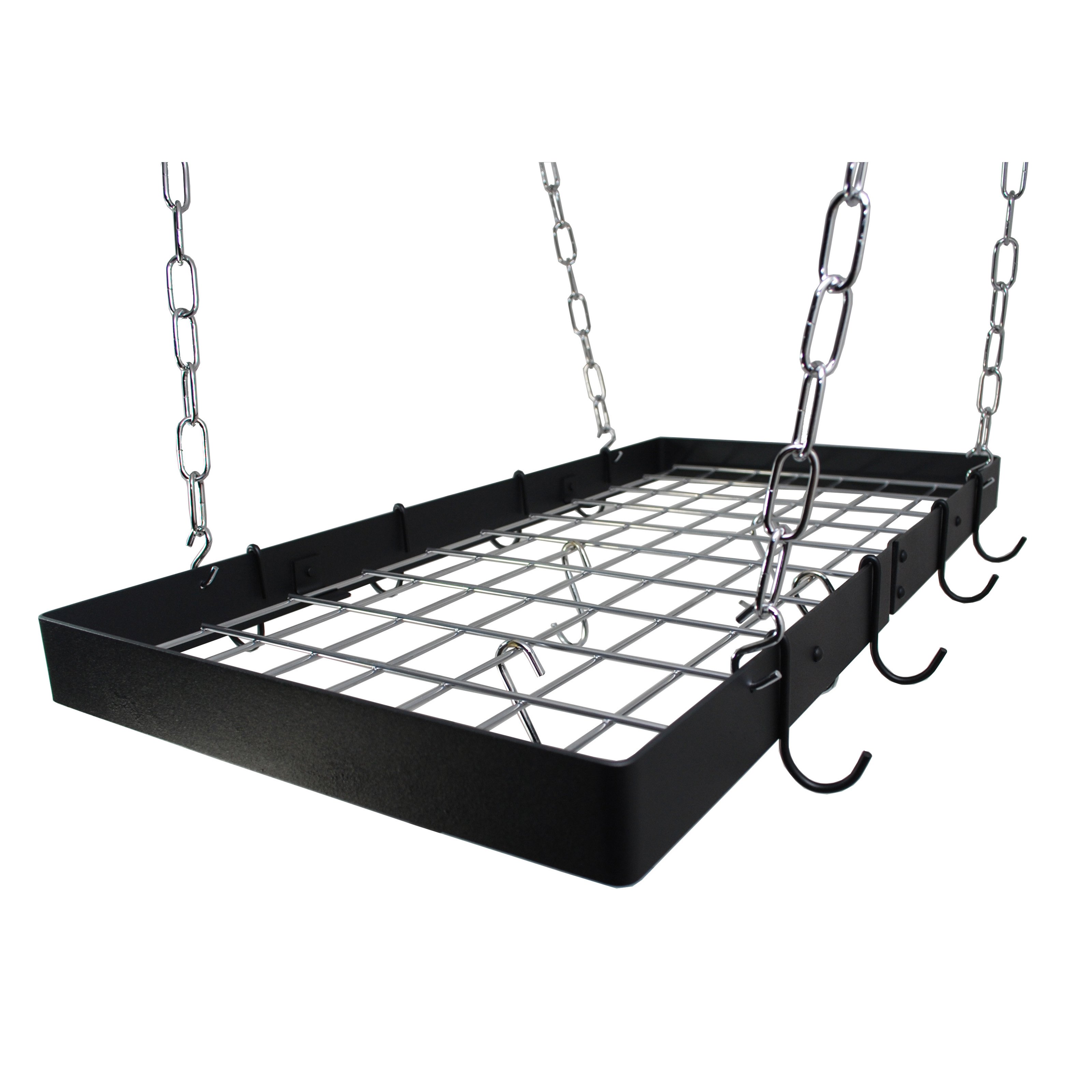 The Gourmet Rectangle Kitchen Pot Rack with Grid - image 4 of 8