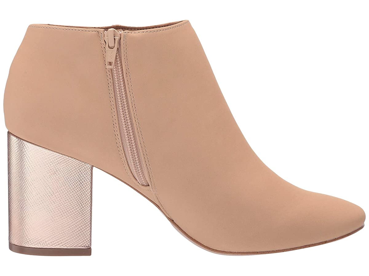 corra stacked heel bootie