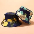 thumbnail image 4 of Fruit Print Bucket Hat Banana Pattern Fisherman Hats Summer Reversible Packable Cap, 4 of 5