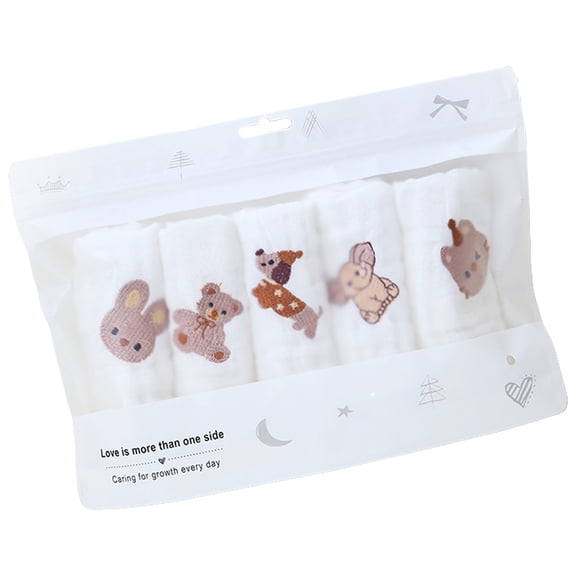 Pack of 5pcs/1pc Soft 6-Layer Baby Washcloths Gentle Care Bath Towel for Newborns Multipurpose Absorbent Face Cloth
