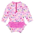 thumbnail image 2 of DPOIS Baby Kids Girls One-piece Rash Guard UPF 50+ Sun Protection Swimsuits, 2 of 3