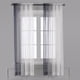 thumbnail image 5 of Ombre - Cortinas transparentes de lino sintético degradado con bolsillo para barra de semi gasa par yeacher Gris 52" de ancho x 72" de largo, 5 of 7