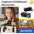 thumbnail image 5 of Mini Digital Camera - 1080P High-Definition Thumb Backpack Buckle Camera, Retro Compact Mini Pocket-Sized Camera, Suitable for Travel, Concerts, and Study Recording Black, 5 of 7