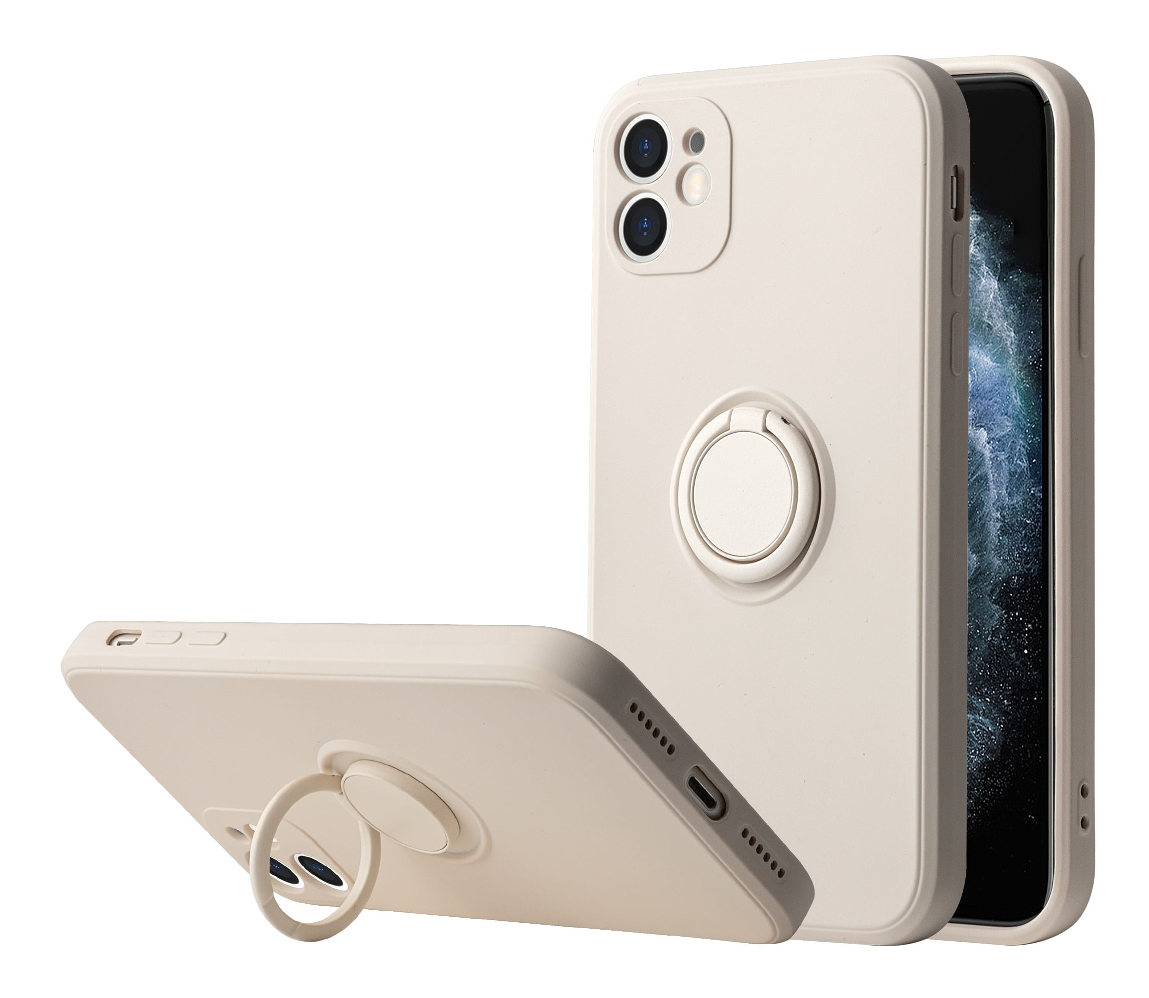 iPhone 12 mini Phone Case, Slim Shock Resistant Kickstand Ring