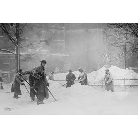Shoveling Snow in City Hall Park Manhattan NYC Poster Print by (Best Unknown Places In Nyc)