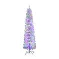 thumbnail image 1 of Holiday Time 7FT Pre-lit White Pencil Christmas Tree, 1 of 10