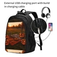 thumbnail image 3 of Travel Shoulder Computer Backpack 18 X 13.4 X 8.3in With Usb Cable And Music Jack Multi-Space Pocket Autumn Picnic, 3 of 7