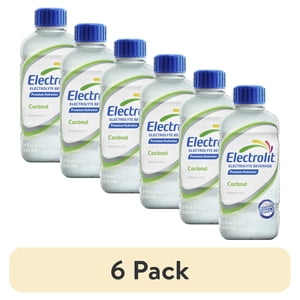 Electrolit Electrolyte Beverage, Coconut, 21 fl oz, 6 Pack