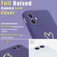 thumbnail image 3 of Compatible with iPhone 12 Case 6.1 inch for Women Girls, Cute Luxury Love Heart [Soft Anti-Scratch Full Camera Lens Protection] Silicone Girly Shockproof Phone Case for iPhone 12-Navy Purple, 3 of 14