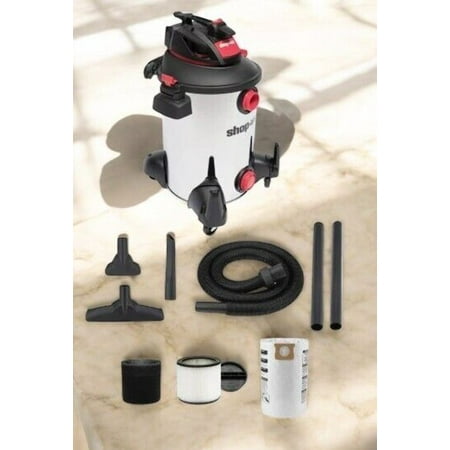 The Shop-Vac(5761311) 12 Gallon* 6.0 Peak HP** Stainless Steel Wet/Dry Vacuum