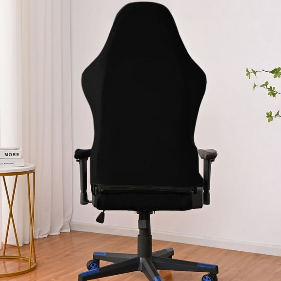 HAKIDZEL Stain Resistant Chair Cover For Gaming Chair Polyester Black 1 Set 34.6X24.8X20.5in