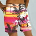 thumbnail image 6 of HAPIMO Mens Trends Swim Trunks Breathable Seaside Elastic Drawstring Bathing Suits Holiday Beach Pants Summer Swimwear Hawaii Tropical Print Trousers Board Shorts Discount Pink, 6 of 9