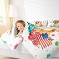 thumbnail image 3 of Manfei Kawaii Dalmatian Twin Comforter Sets, Cartoon Rustic Dog Bedding Set, White Orange, Gray Reversible, 2pcs, 1 Comforter and 1 Pillowcase, 3 of 7