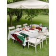 thumbnail image 3 of Outdoor Tablecloth with Umbrella Hole and Zipper, Grey Snowman Christmas Rectangle Table Cloth 52x70 Inch Waterproof Tablecloth, Xmas Tree Snowflake Elk Winter Picnic Table Cover for Patio Camping, 3 of 7