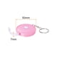 thumbnail image 2 of 2uds Métrica Cinta 1,5M/60 Pulgadas Retráctil Sastres Métrica Cinta Bolsillo Tamaño con Llave Cadena para Cuerpo, Tela, Costura y Manualidades Medidas, Claro Rosa, 2 of 5