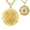 Gold, variant on St. Christopher Necklace for Men, 14K Gold Plated Patron Saint Medal, Catholic Gift with 22"+2" Chain