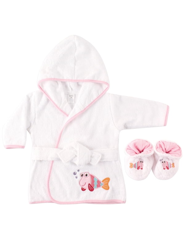 baby bathrobe and slippers