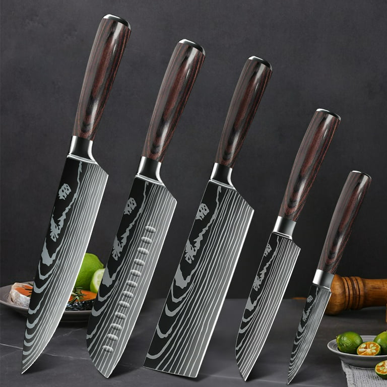 Kitchen Chef Knife Sets, 3.5-8 Inch Set Boxed Knives Stainless Steel Ultra  Sharp Japanese Knives, 5 Pieces Knife Sets for Professional Chefs 