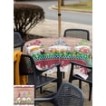 thumbnail image 4 of Outdoor Tablecloth with Umbrella Hole and Zipper, Gnomes Easter Square Table Cloth 54x54 Inch Waterproof Tablecloth, Eggs Tulips Spring Floral Retro Art Wooden Picnic Table Cover for Patio Camping, 4 of 7