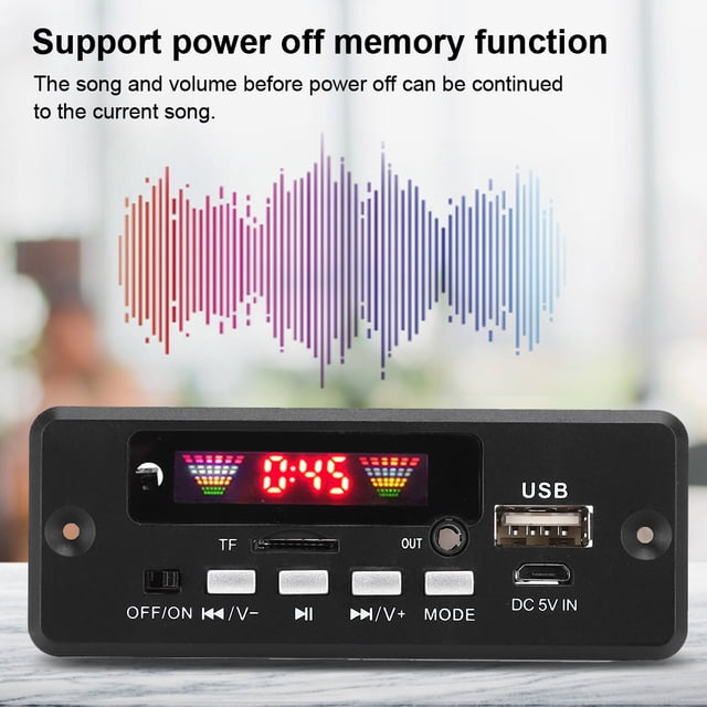 Placa Bluetooth 5.0 Audio Módulo De Placa Decodificadora De MP3 Con Control Remoto Accesorio De Altavoz