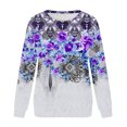 thumbnail image 4 of Sudadera de cuello redondo transpirable cómoda de manga larga con estampado de moda para mujer Fridja  fjkfkj7506, 4 of 5