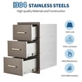 thumbnail image 3 of Armoire de Rangement à Trois Tiroirs en Acier Inoxydable pour Cuisine Extérieure – Montage Affleurant, Résistante aux Intempéries, Poignées Faciles d'Accès – Idéale pour Îlots de BBQ, Postes de Gril de Patio, 3 of 6