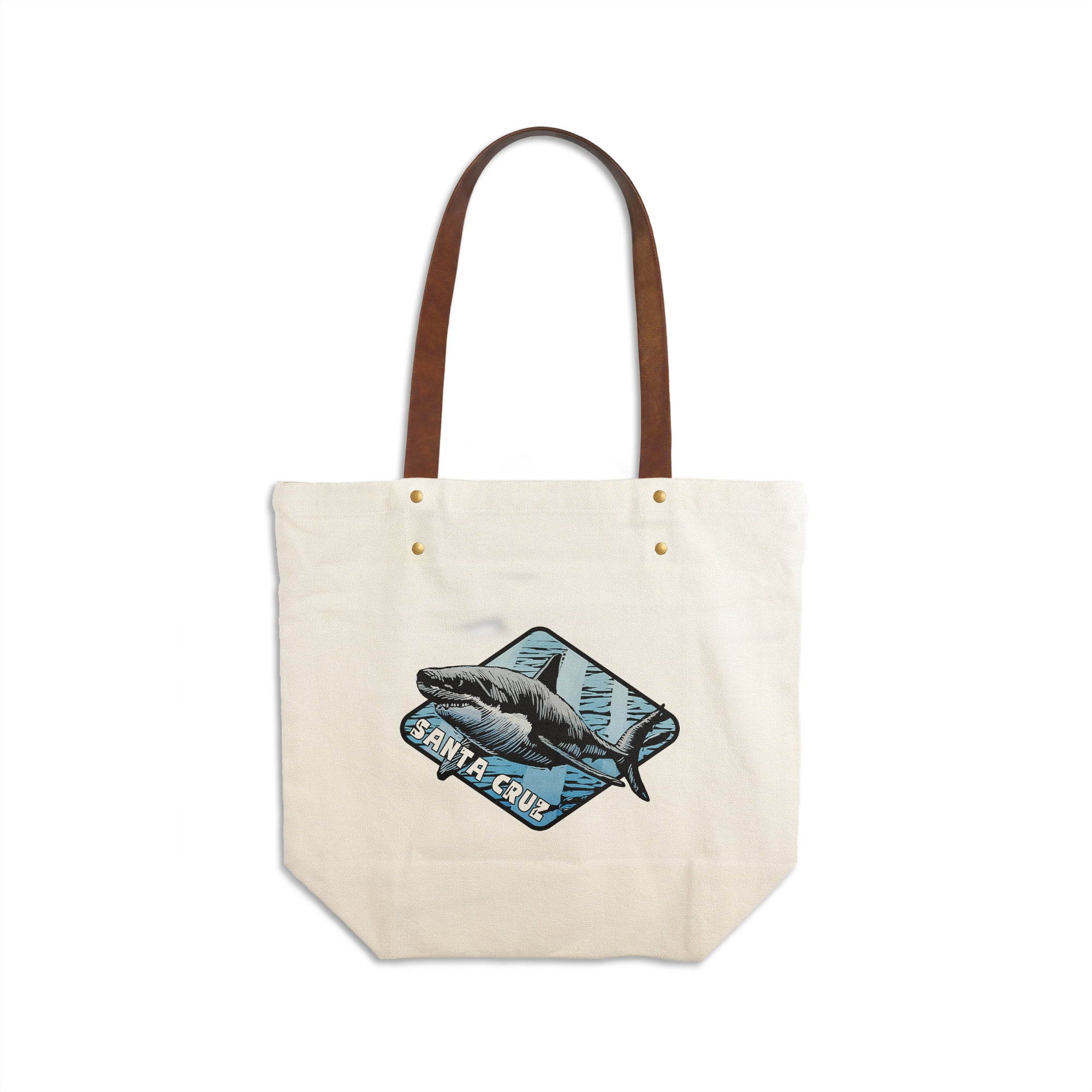 Cotton Canvas Sharks Tote Bag