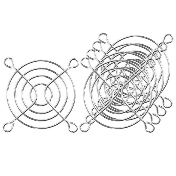 5 Pieces 60mm Fan Grill Cooling Protective Fan Finger Guard Metal Wire Fan Protection Mesh(Silver Tone)