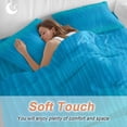 thumbnail image 4 of Summer Abstract Bedding Duvet Cover Set Full Size 4 Pieces Geometric Gradient Blue Ocean Wave Bedding Set with Zipper Closure, 1 Comforter Cover 86x86 Inches 1 Flat Sheet & 2 Pillow Cases, 4 of 7