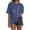 Blue, variant on jowamay Vintage Washed T Shirt Women Goose Bumps Washed Casual T Shirts Summer Basic Tops Everyday Wear