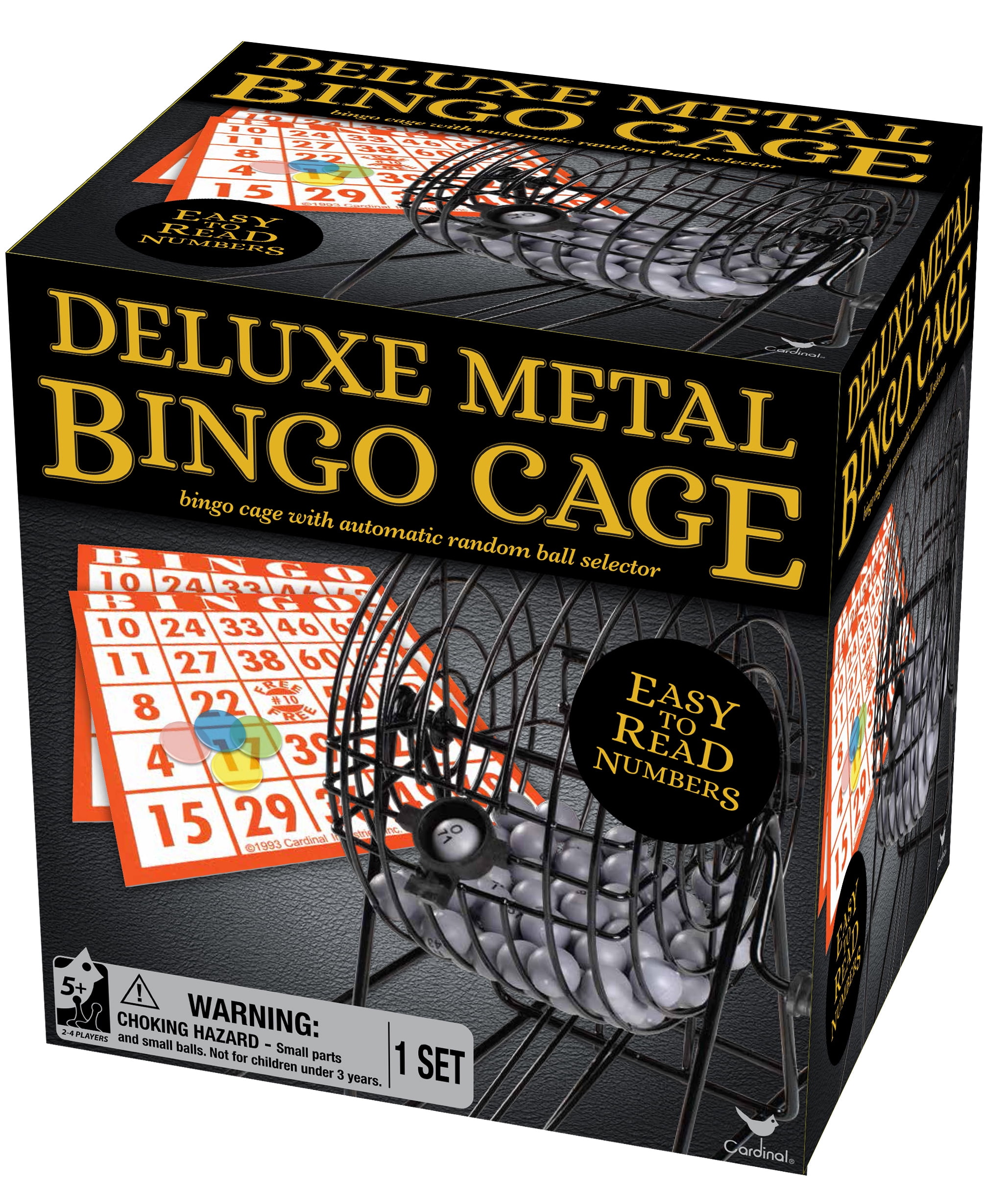 IDS Home 6 Deluxe Bingo Game Set with Metal Cage Cards Balls Chips