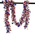 thumbnail image 6 of Twfbrm 4th of July Patriotic Tinsel Garland Red White Blue Garland Artificial Independence Day Metallic Twist Hanging Garland Fireplace Wreath Decor for Staircase Railing, 6 of 6