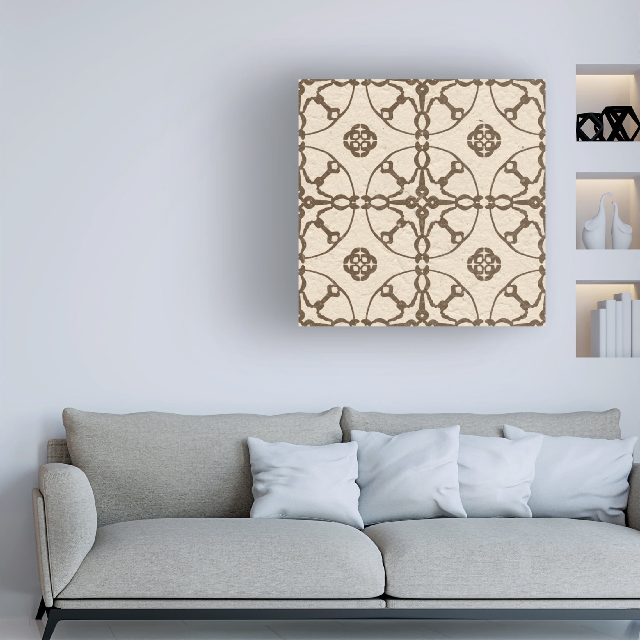 Trademark Fine Art Alonzo Saunders Motif on Cream II Canvas Wall Art