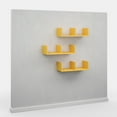 thumbnail image 5 of Ada Home Decor Furniture 19.69" 3 Tier Mustard Waller Modern Wall Shelf, 5 of 7