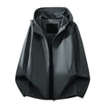 thumbnail image 5 of Mens Softshell Jackets Windproof Drawstring Hooded Long Sleeve Full Zipper Fashion Casual Jacket with Pockets Dark Gray M, 5 of 6