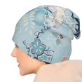thumbnail image 7 of Beanie Hats for Men and Women, Kimono Crane Flowers Patterns Adult Unisex Knit Hat Winter Warm Skull Cap, 7 of 7