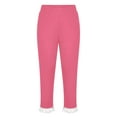 thumbnail image 3 of Utlike Girls Pants High Waisted Lace Elastic Sports Capris Summer Solid Color Stretchy Workout Leggings Lightweight And Comfortable For Teens And Juniors Size 6 Years-7 Years, 3 of 6