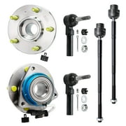 Detroit Axle - Front Wheel Bearing Hubs Kit for Chevy Impala Monte Carlo Buick Allure Lacrosse Century Regal Pontiac Grand Prix Intrigue 2 Wheel Bearing Hubs 4 Tie Rods Replacement