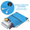 thumbnail image 3 of Uxcell 13x16.5" Sports Drawstring Bag Gym Polyester Backpack Bulk Cinch Sack with Zipper Light Blue 6 Pack, 3 of 7
