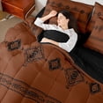 thumbnail image 4 of Castle Fairy Teens Tribal Aztec Bedding Comforter Set,Bohemian Geometric Full Bedding Set, 4 of 8