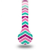 Skin Decal Wrap compatible with Original Beats Solo HD Zig Zag Teal Pink Purple (HEADPHONES NOT INCLUDED)