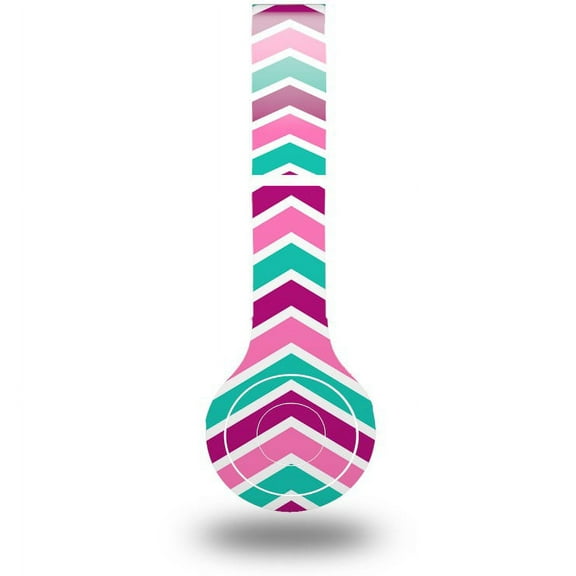 Skin Decal Wrap compatible with Original Beats Solo HD Zig Zag Teal Pink Purple (HEADPHONES NOT INCLUDED)