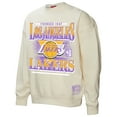 thumbnail image 2 of Women's Mitchell & Ness Cream Los Angeles Lakers Oversprayed Pullover Sweatshirt, 2 of 3