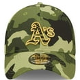 thumbnail image 2 of Men's New Era Camo Oakland Athletics 2022 Armed Forces Day 39THIRTY Flex Hat, 2 of 6