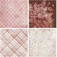 thumbnail image 4 of Papel para álbumes de recortes TANGJMXG 24 hojas cartulina floral papel de origami vintage, 4 of 5