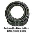 thumbnail image 2 of 8370D 5 Ft. Braided Steel Cable With Vinyl Coating Set Your Own Combination Bike Lock, 2 of 5