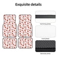 thumbnail image 5 of Salouo Floral Strawberr for Car Floor Mat Set of 4–Car Carpet Mats - Car Mats with Anti-Slip Backing & Driver Heel Pad Universal Fit for Cars, Trucks, SUVs, and Vans, 5 of 6