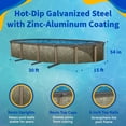 thumbnail image 3 of Blue Wave Riviera 15-ft x 30-ft Oval 54-in Deep 8-in Top Rail Metal Wall Swimming Pool Package, 3 of 7